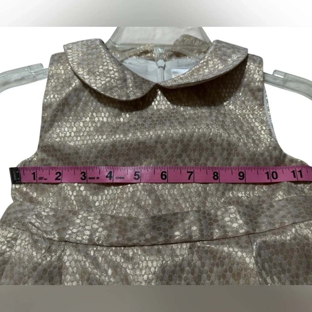 Gymboree Shimmering Metallic Gold Formal Party Dress-Size 5T